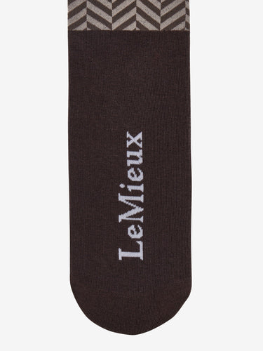 LeMieux Heritage Footsie Socks Herringbone Cocoa| Online For Equine