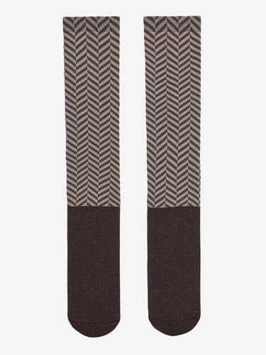 LeMieux Heritage Footsie Socks Herringbone Cocoa| Online For Equine