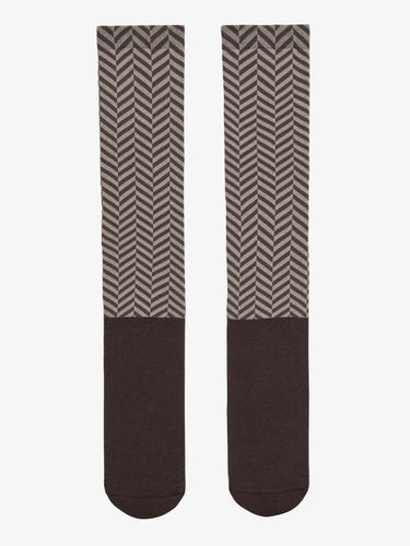 LeMieux Heritage Footsie Socks Herringbone Cocoa| Online For Equine
