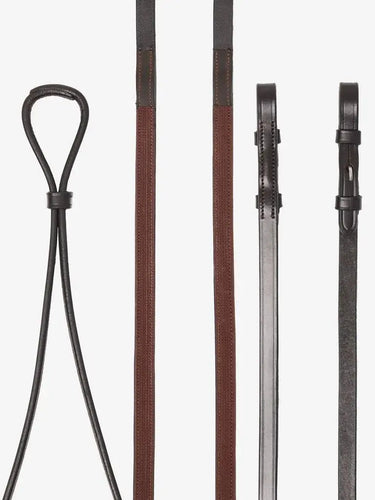 LeMieux Hunter Half Lined Curb Rein Havana/Silver| Online For Equine