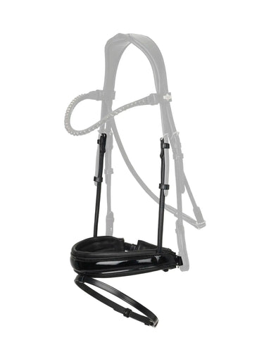 LeMieux Kudos Rolled Patent Noseband Black/ Silver| Online For Equine