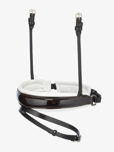 LeMieux Kudos Rolled Patent Noseband Brown/ White| Online For Equine