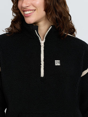LeMieux Ladies Black Avery Teddy Quarter Zip Fleece Black| Online For Equine