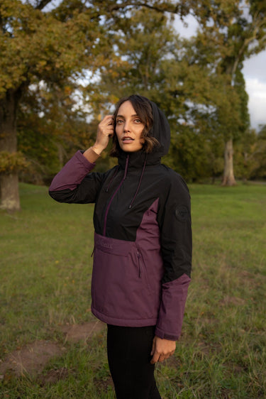 LeMieux Ladies Black/Bramble Phoebe Half Zip Waterproof Anorak Black/Bramble| Online For Equine
