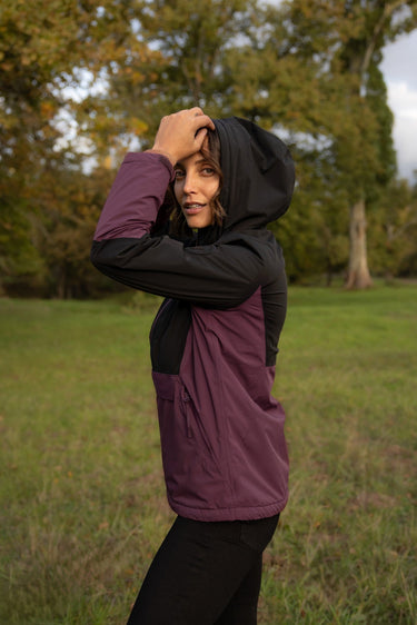 LeMieux Ladies Black/Bramble Phoebe Half Zip Waterproof Anorak Black/Bramble| Online For Equine
