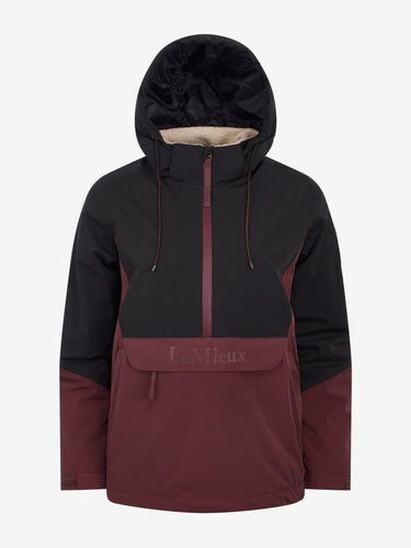 LeMieux Ladies Black/Bramble Phoebe Half Zip Waterproof Anorak Black/Bramble| Online For Equine