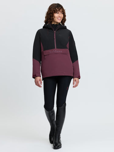 LeMieux Ladies Black/Bramble Phoebe Half Zip Waterproof Anorak Black/Bramble| Online For Equine