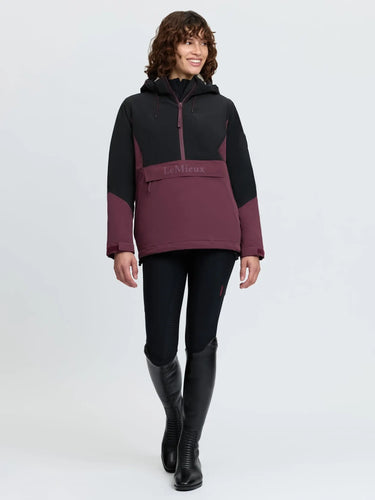 LeMieux Ladies Black/Bramble Phoebe Half Zip Waterproof Anorak Black/Bramble| Online For Equine