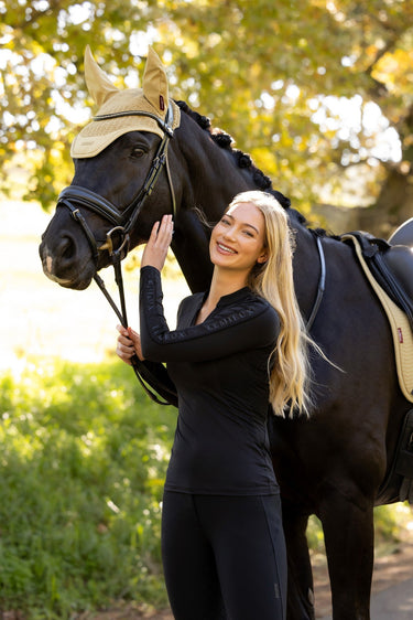 LeMieux Ladies Black Lisa Long Sleeve Base Layer Black| Online For Equine