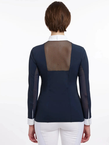 LeMieux Ladies Camille Long Sleeve Show Shirt Navy