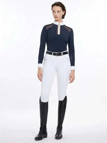 LeMieux Ladies Camille Long Sleeve Show Shirt Navy