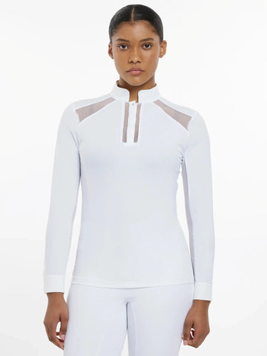 LeMieux Ladies Camille Long Sleeve Show Shirt White| Online For Equine