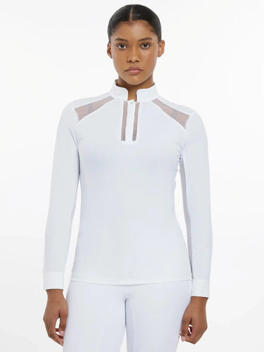 LeMieux Ladies Camille Long Sleeve Show Shirt White| Online For Equine
