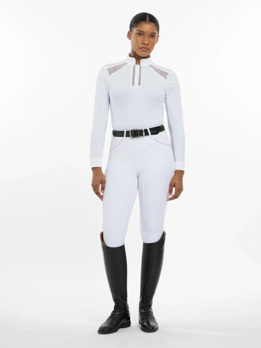 LeMieux Ladies Camille Long Sleeve Show Shirt White| Online For Equine