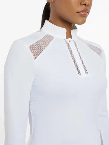 LeMieux Ladies Camille Long Sleeve Show Shirt White| Online For Equine