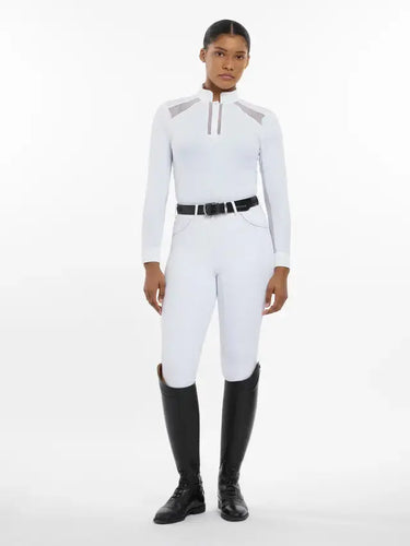 LeMieux Ladies Camille Long Sleeve Show Shirt White| Online For Equine