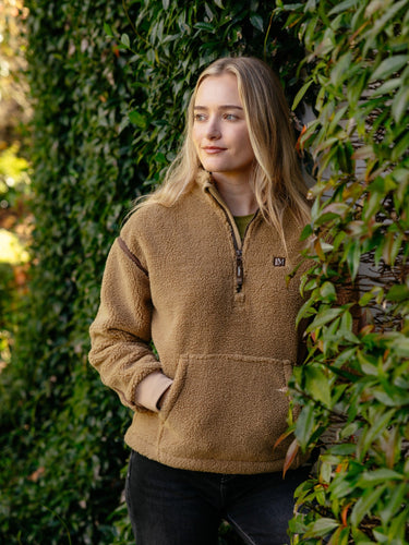 LeMieux Ladies Caramel Avery Teddy Quarter Zip Fleece Caramel| Online For Equine