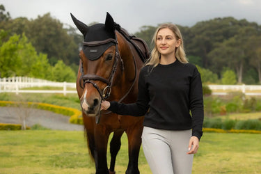 LeMieux Ladies Christina Crew Sweat Black| Online For Equine