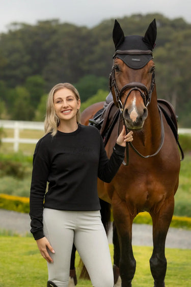 LeMieux Ladies Christina Crew Sweat Black| Online For Equine
