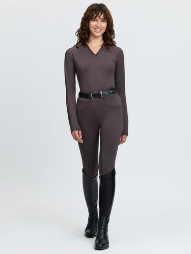 LeMieux Ladies Cocoa Heritage Check Long Sleeve Base Layer Cocoa| Online For Equine