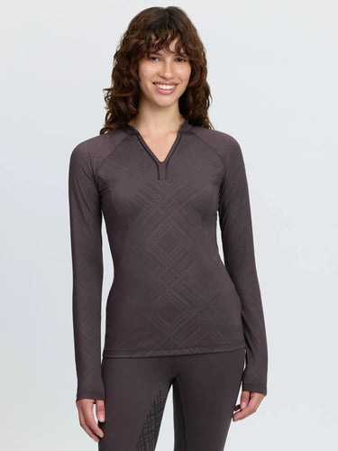 LeMieux Ladies Cocoa Heritage Check Long Sleeve Base Layer Cocoa| Online For Equine