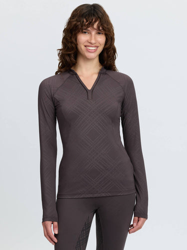 LeMieux Ladies Cocoa Heritage Check Long Sleeve Base Layer Cocoa| Online For Equine