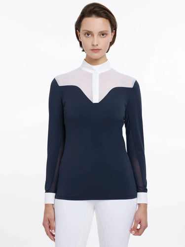 LeMieux Ladies Emily Long Sleeve Show Shirt Navy| Online For Equine