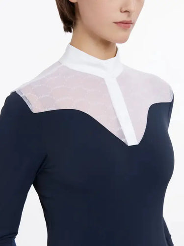 LeMieux Ladies Emily Long Sleeve Show Shirt Navy| Online For Equine