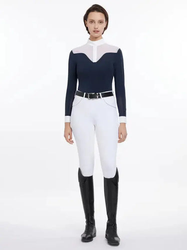 LeMieux Ladies Emily Long Sleeve Show Shirt Navy| Online For Equine