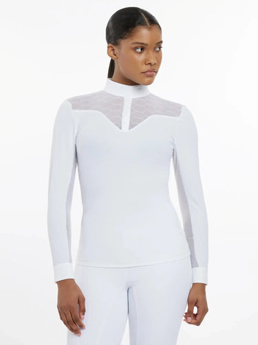 LeMieux Ladies Emily Long Sleeve Show Shirt White| Online For Equine