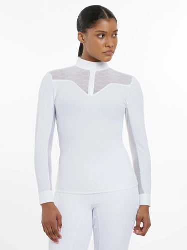 LeMieux Ladies Emily Long Sleeve Show Shirt White| Online For Equine