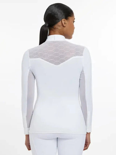 LeMieux Ladies Emily Long Sleeve Show Shirt White| Online For Equine