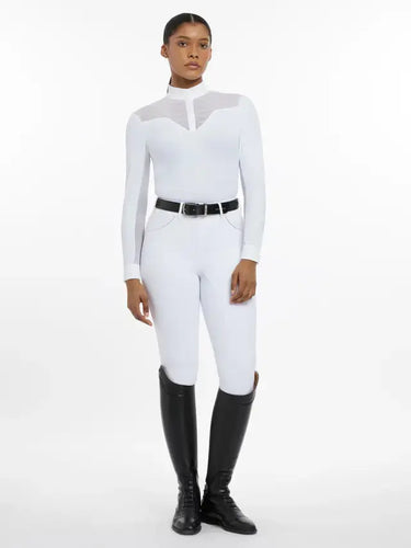 LeMieux Ladies Emily Long Sleeve Show Shirt White| Online For Equine