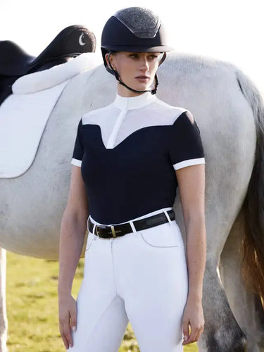 LeMieux Ladies Emily Short Sleeve Show Shirt Navy| Online For Equine