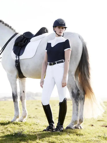 LeMieux Ladies Emily Short Sleeve Show Shirt Navy| Online For Equine