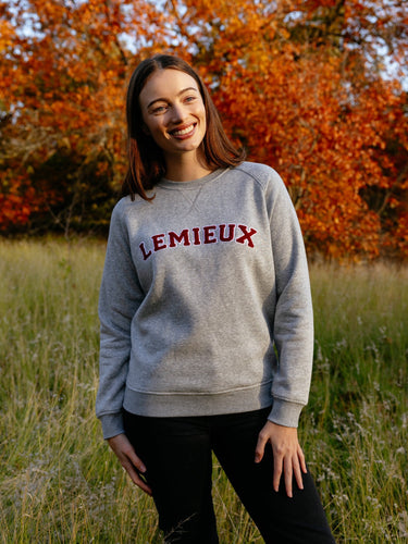 LeMieux Ladies Grey Marl Vida Varsity Crew Neck Sweat Grey Marl| Online For Equine