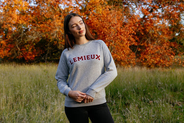 LeMieux Ladies Grey Marl Vida Varsity Crew Neck Sweat Grey Marl| Online For Equine