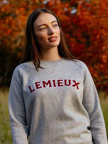LeMieux Ladies Grey Marl Vida Varsity Crew Neck Sweat Grey Marl| Online For Equine