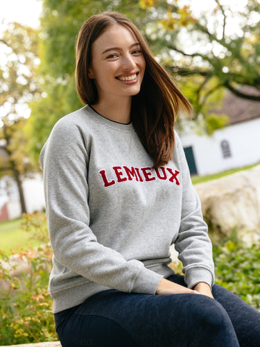 LeMieux Ladies Grey Marl Vida Varsity Crew Neck Sweat Grey Marl| Online For Equine