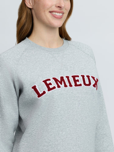 LeMieux Ladies Grey Marl Vida Varsity Crew Neck Sweat Grey Marl| Online For Equine