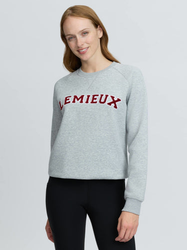 LeMieux Ladies Grey Marl Vida Varsity Crew Neck Sweat Grey Marl| Online For Equine