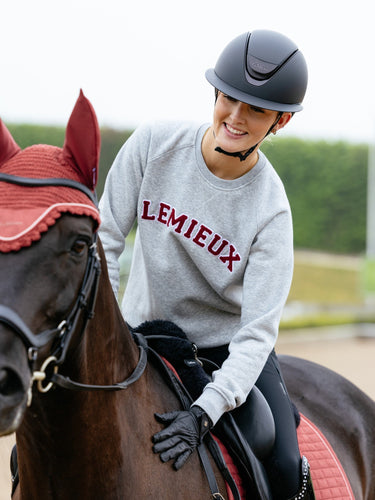 LeMieux Ladies Grey Marl Vida Varsity Crew Neck Sweat Grey Marl| Online For Equine