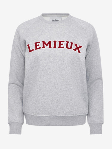 LeMieux Ladies Grey Marl Vida Varsity Crew Neck Sweat Grey Marl| Online For Equine