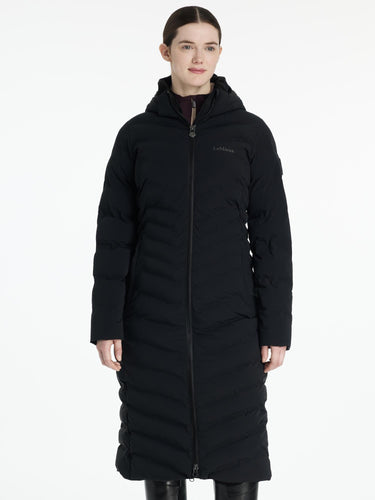 LeMieux Ladies Hayley Water Resistant Longline Puffer Coat Black| Online For Equine