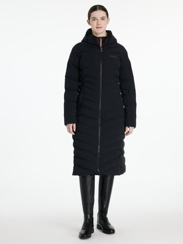 LeMieux Ladies Hayley Water Resistant Longline Puffer Coat Black| Online For Equine