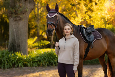 LeMieux Ladies Henrietta Half Zip Hoodie Almond| Online For Equine