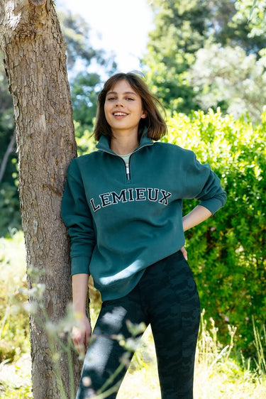 LeMieux Ladies Kelsie Quarter Neck Sweat Jungle| Online For Equine