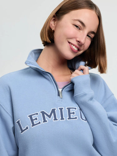 LeMieux Ladies Kelsie Quarter Neck Sweat Powder Blue| Online For Equine