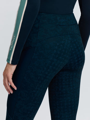 LeMieux Ladies Navy Naomi Pull On Breeches Printed Navy| Online For Equine