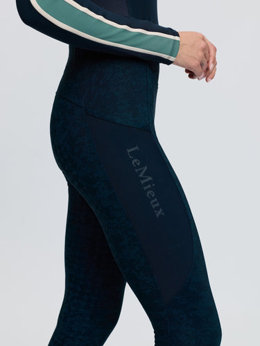 LeMieux Ladies Navy Naomi Pull On Breeches Printed Navy| Online For Equine